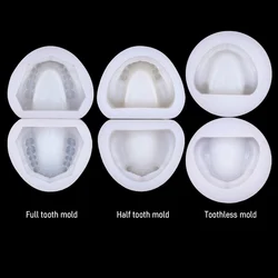 2pcs Dental Standard Silicone Plaster Model Mold Complete Cavity Block Full Teeth Half Teeth Dentistry Lab Materials