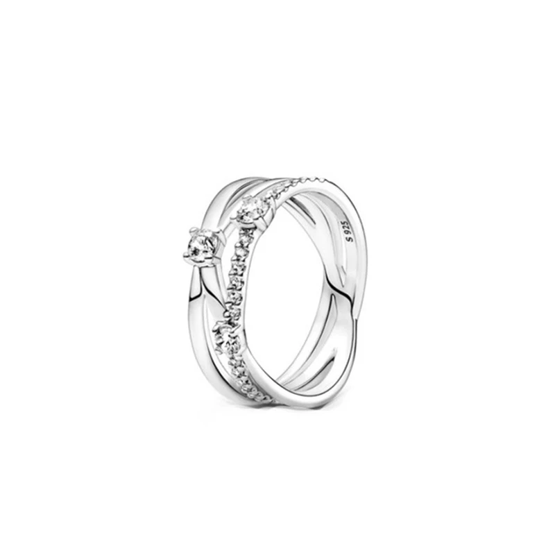 925 Sterling Silver Red Luminous firefly Heart Stone Snowflake Daisy Ring Rings Wedding Fashion Fine Jewelry For Mother Day - view 5