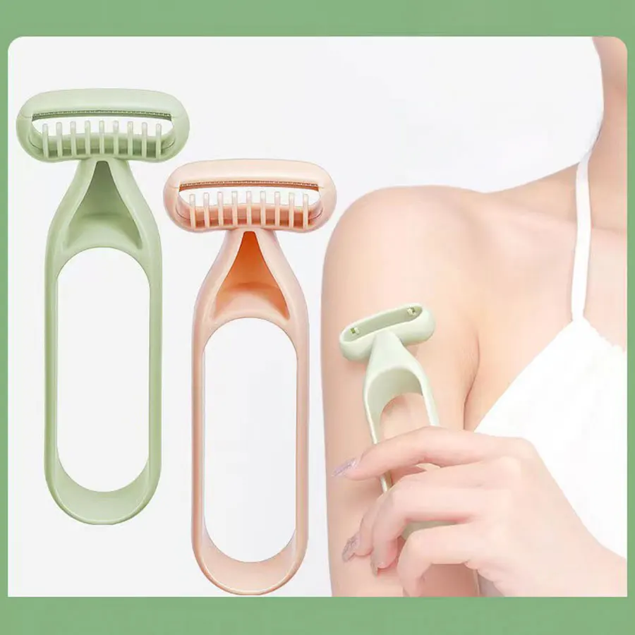 Non-Sensory Armpit Razor Gentle Shaver with Macro Blade for Legs Underarm Body Hair Trimmer Reusable Painless Grooming Tool