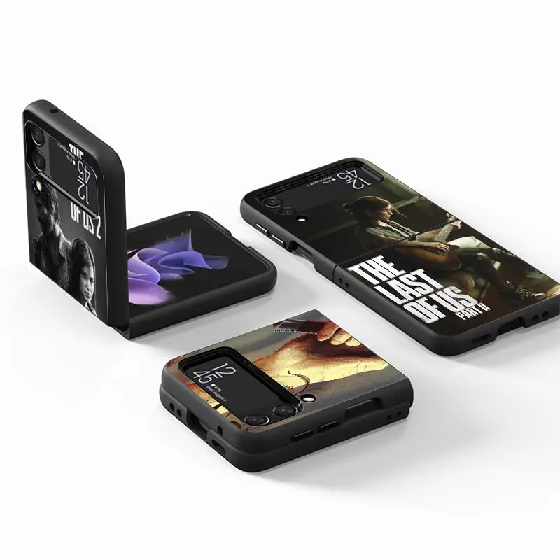 The Last of Us Game Z Flip 4 Z Flip 4 Phnoe Case For Samsung Z Flip 3 5 5G Black Hard Shell Galaxy ZFlip3 ZFlip4 ZFlip5 Unique