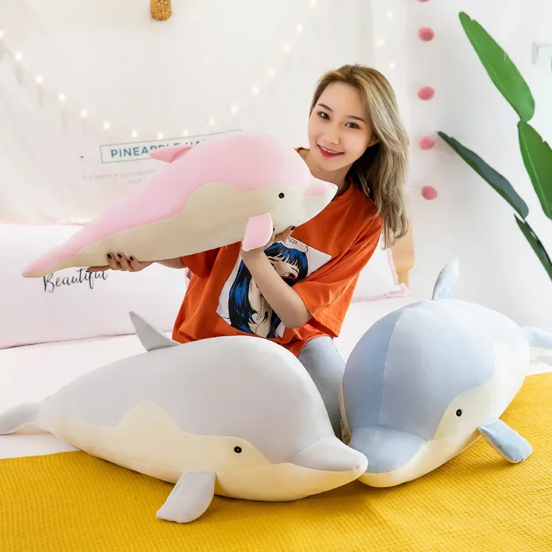 

Dolphin Plush Toy Stuffed Doll Kids Gift Sea Ocean Fish Cartoon Animal Sleeping Pillow Cushion Girl Boy Kawaii Birthday Present