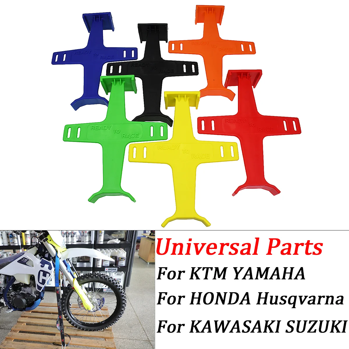 

Motorcycle Universal Fork Support Brace For Yamaha Kawasaki Suzuki KTM Honda EXC SX XCW CR CRF YZF RMX KX KLX Husqvarna TC TE FC