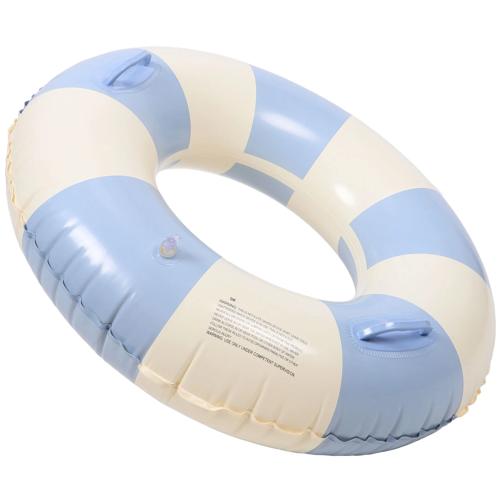 

Striped Swim Ring Inflatable Circle Swimming Pool Celebration Adult Underarm Float Tube Handle Unisex Water Pvc