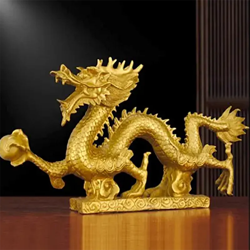 

Pure copper blue dragon position cloud pattern auspicious dragon southeast corner missing corner golden dragon decorative