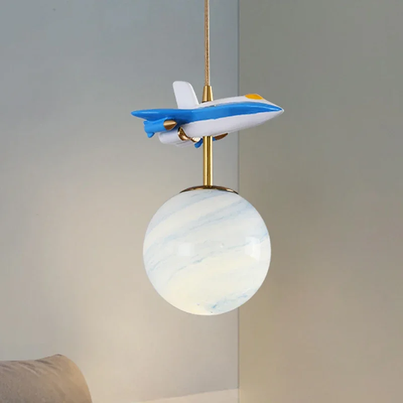 

Children's Room Pendant Lights Boy Girl Bedroom Lamp Creative Plane Hanging Chandelier Light Fixtures for Ceiling Home Decor LED