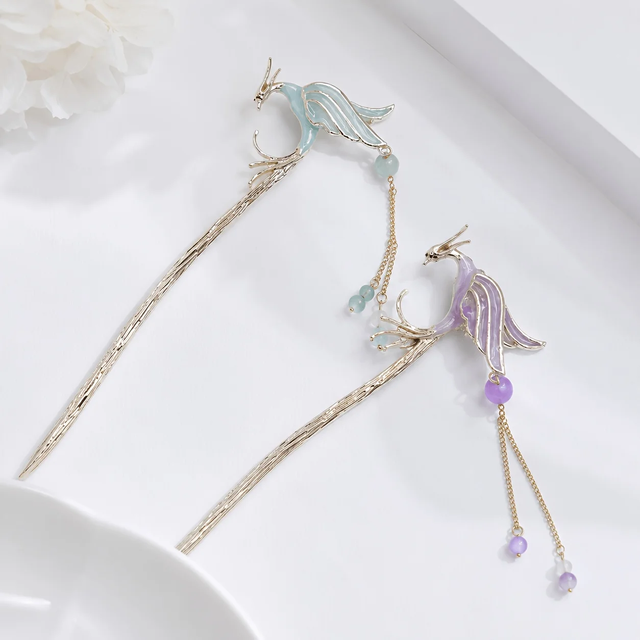 2pcs Fashion Simple Style Phoenix Hairpin for Women Girls Party Hair Accessories
