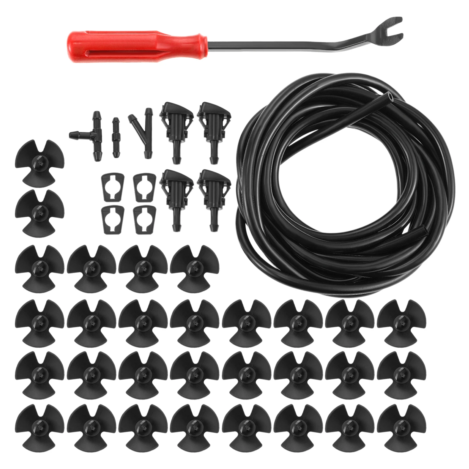 

Car Spray Pipe Joint Front Windshield Wiper Washer Spray Nozzle Water Pipe Joint Kit Fit for Chrysler Dodge Jeep Ram 4805742AB