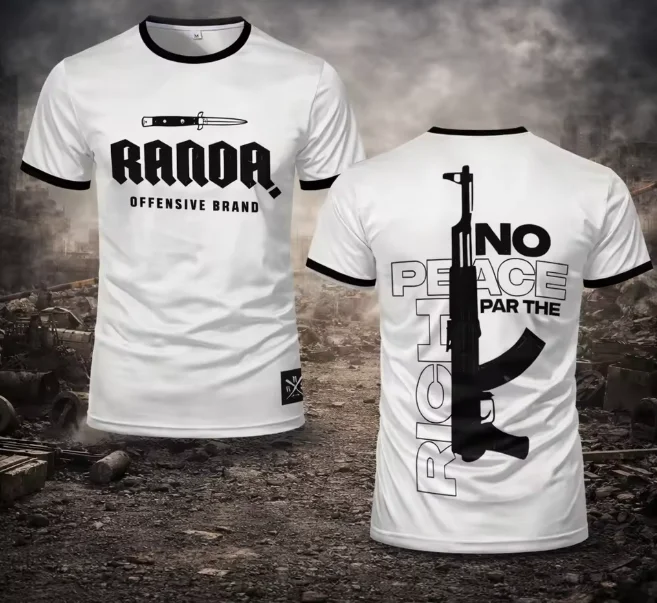 Randa Gothic Tactical T-Shirt Breathable Sportswear Unisex Combat Style Apparel Men Outdoor Crew Neck Short Sleeve Top