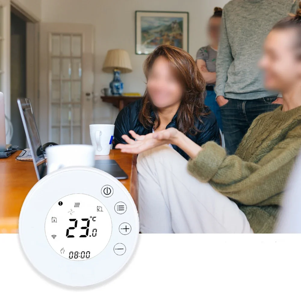 Remote Controlled WiFi Thermostat with Touchscreen for Easy Temperature Adjustment and Multi mode Heating Options