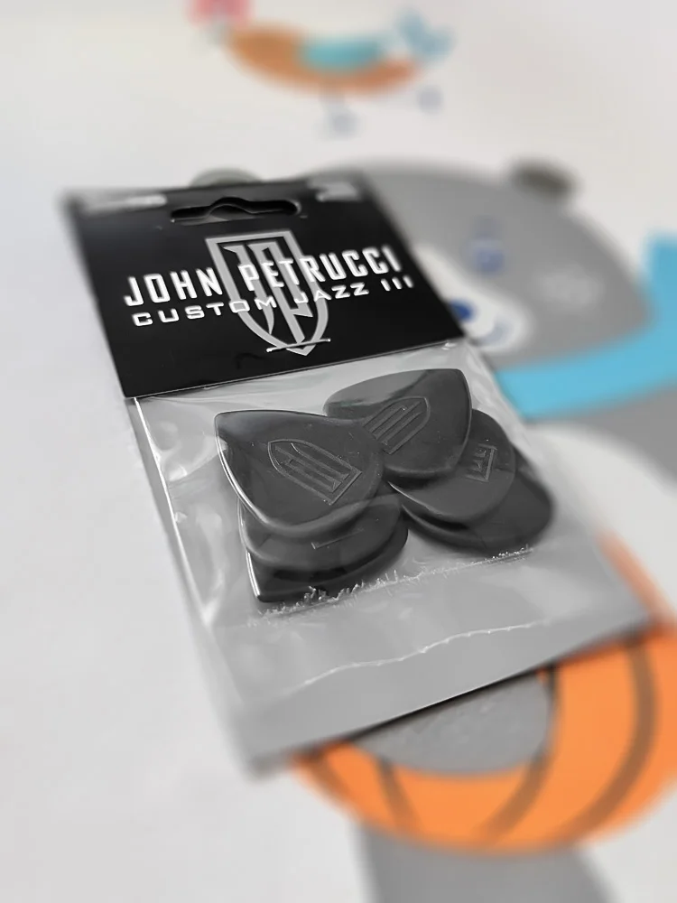 6pcs Dunlop Palhetas para Guitarra John Petrucci Signature Jazz III plectro Mediator 1.5mm para Baixo Acústico Elétrico Acessórios para Guitarra