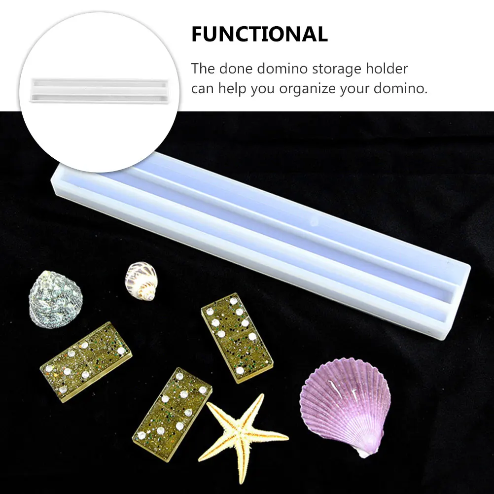 

2Pcs Domino Mold Silicone Flexible Domino Stand Diy Molds Reusable Craft Resin Jewelry Accessories Easy Clean NonStick