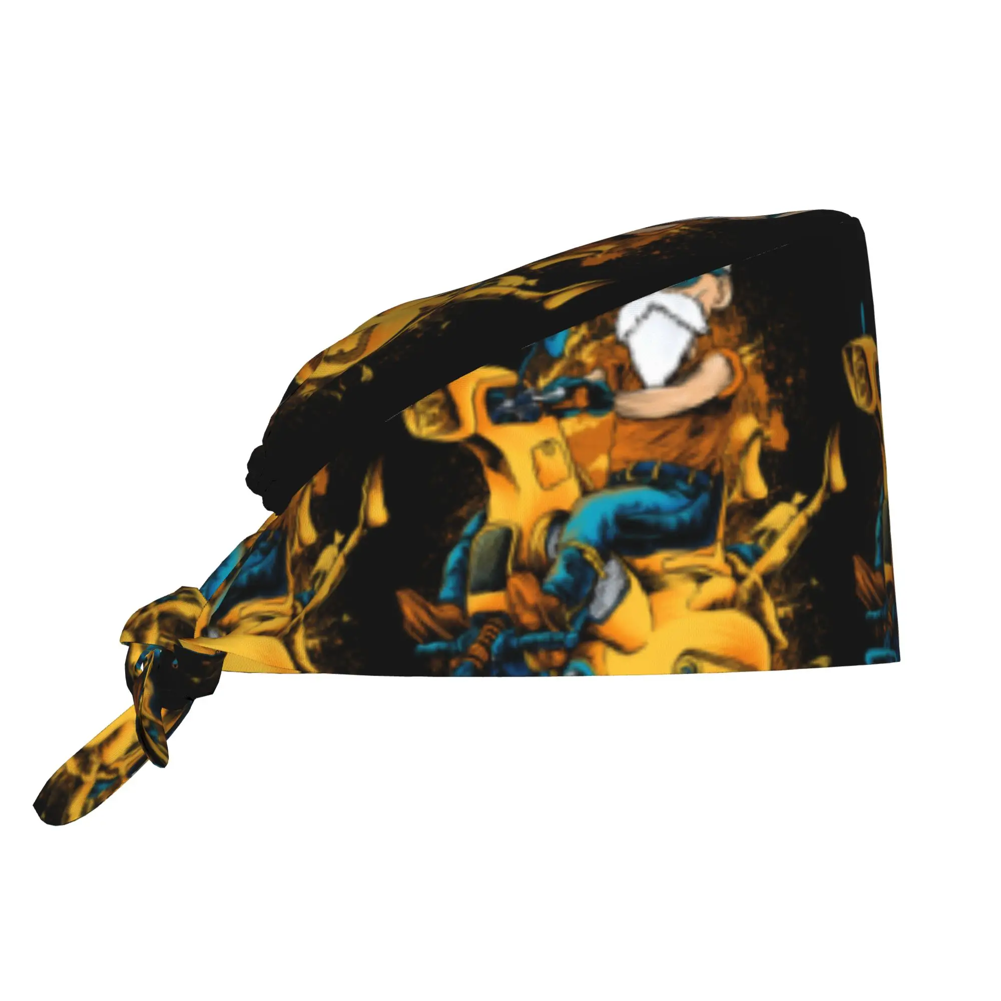 D-Dragon B-Ball Masters Roshis Breathable Surgical Scrub Caps Nursing Hair Hats Hip Hop Cool Anime Work Scrubs Hat for Hospital