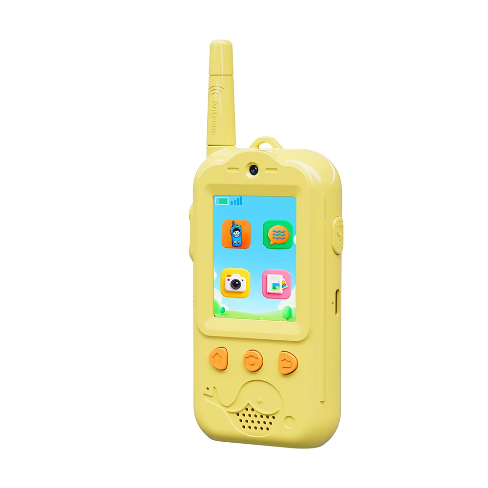 2pcs Dual-Lens Video Walkie-Talkies For Kid 4 Colors Rechargeable Wireless Video Call Intercom With Voice Changer