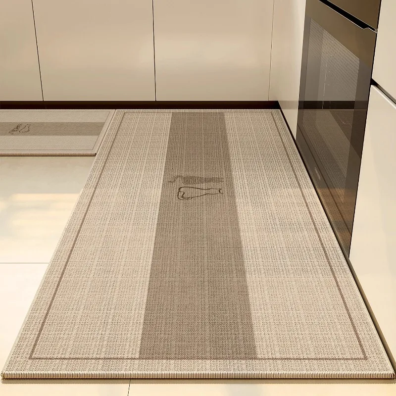 

Кухонный напольный коврик TPR, противоскользящие впитывающие коврики для ног, длинная полоска, украшение для дома, ковер для прачечной, спальни, прикроватный коврик 러그 מلاتבál