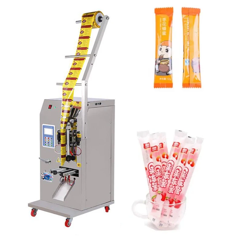 PBOBP Fully Automatic Milk Beverage Vinegar Filling And Sealing Machine With Three Side Sealing And Back Sealing