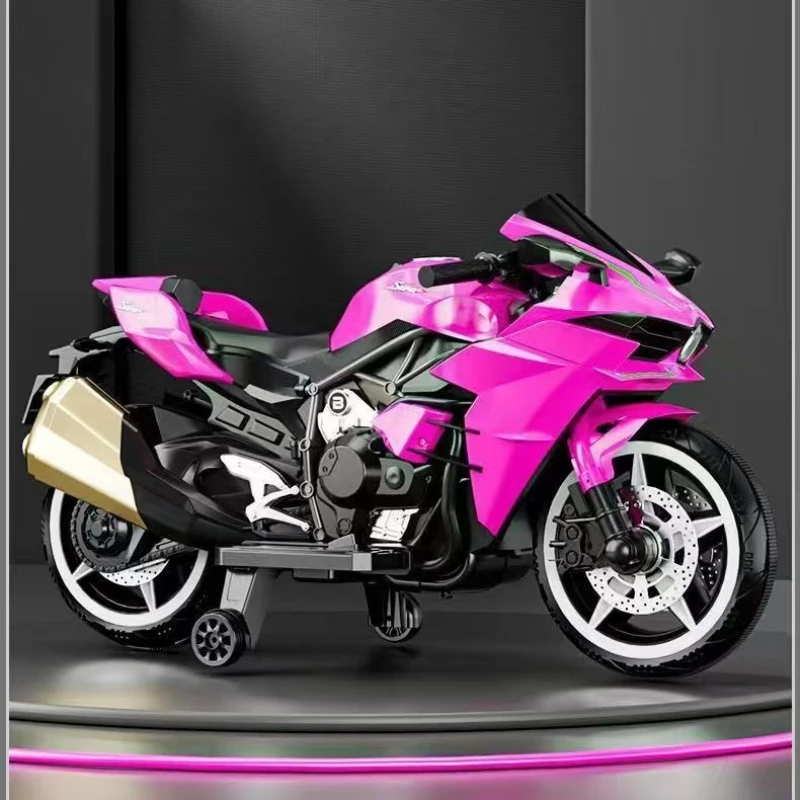 Anti-Slip Electric Toy Motorbike - 2-10Y Charging Ride-On Car with Durable Wheels & Realistic Engine Sound Effects electric car