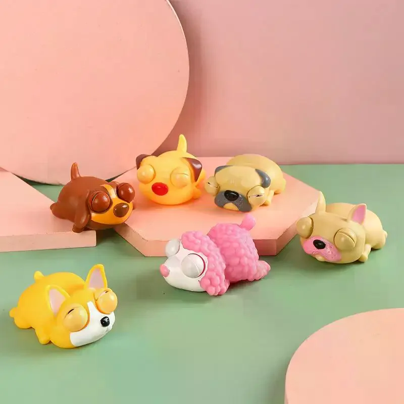 Creative Funny Eyeball Burst Squeeze Eye Toy Love Sleeping Dogs Pinch Toys Adult Kids Stress Relief Sensory Toys Doll Toy