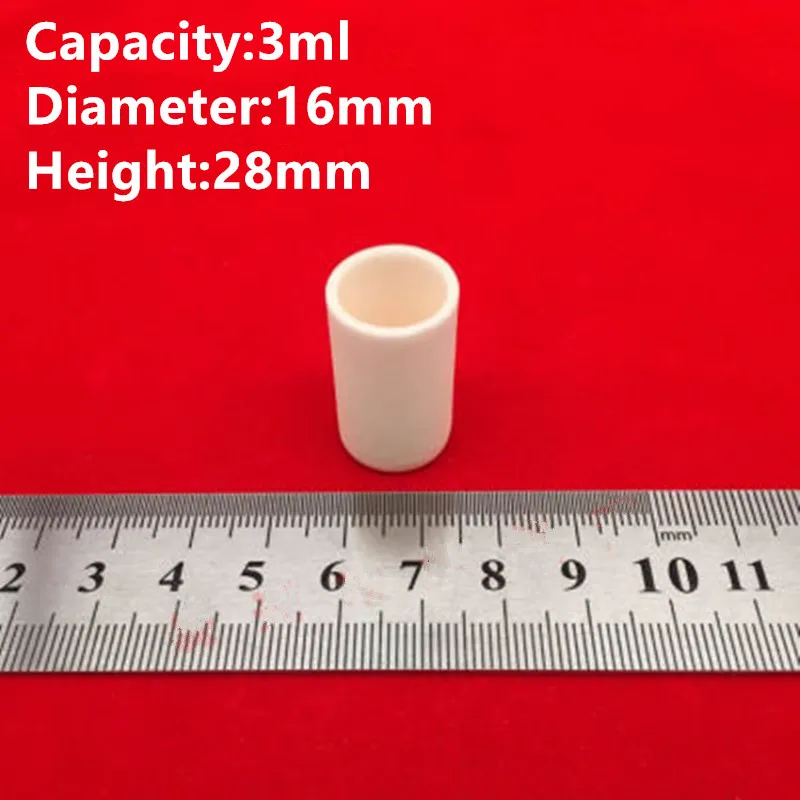 1ml 2ml 3ml 4ml 0.5ml Small Cylindrical 99% pure alumina crucible metal casting crucible corundum ceramic crucible