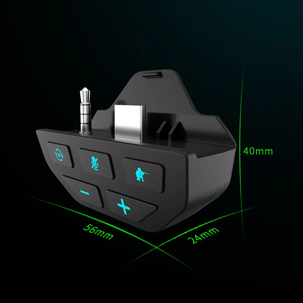 

1Pcs Headset Audio Adapter for One Controller Stereo Game Chat Volume Balance Microphone Mute Headphone Converter