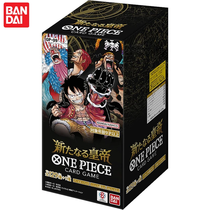 Nowa gra karciana Bandai One Piece OP-09 The New Emperor Is A Set Focused on The Four Emperors Monkey D. Luffy, Shanks, Buggy