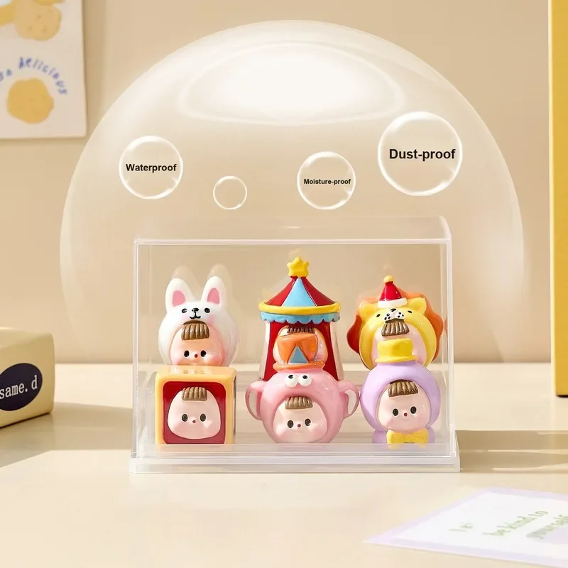 Acrylic Figure Display Case, Dustproof Blind Box Organizer, Clear Collectible Model Toy Storage Showcase