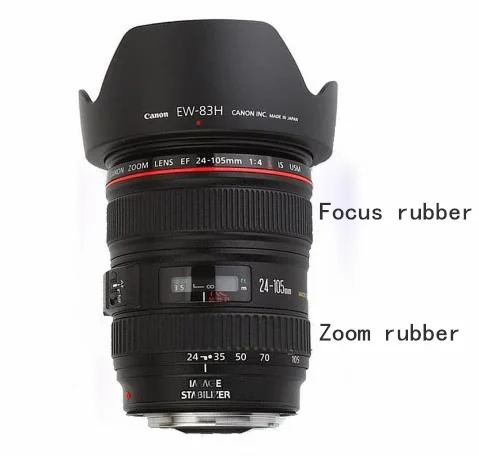 New Original Repair Part Zoom Ring Rubber& Focus  Rubber For Canon EF 24-105 mm f/4L IS USM lens