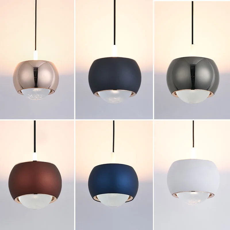 Nordic Modern Hanging Lamps for Ceiling Head Spherical Light  Restaurant Bar Led Creative Kitchen Room Bedroom Decoration Home