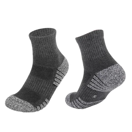 Imagen 2 del producto 6 pares de calcetines para deportes al aire libre, calcetines gruesos con fondo de toalla para senderismo, calcetines deportivos de tubo corto absorbentes para el sudor, calcetines para correr para hombre