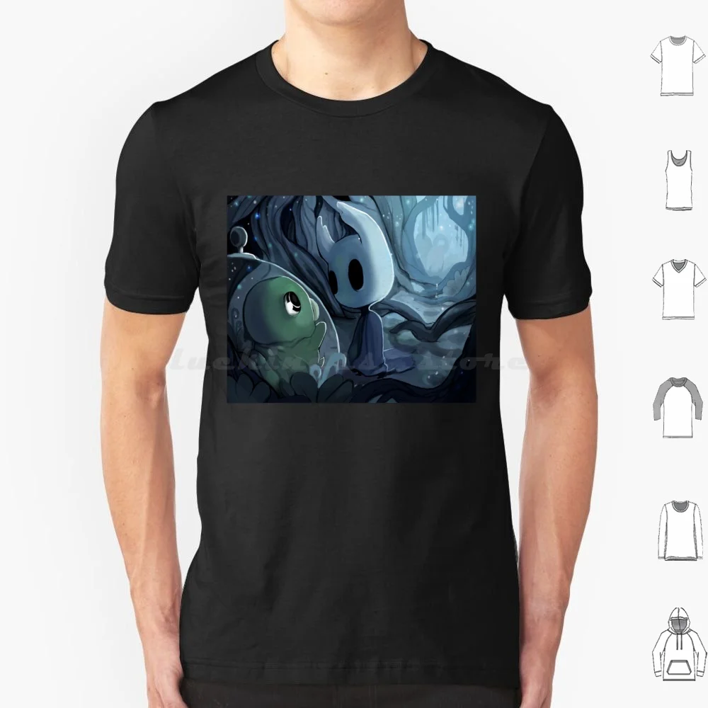 The Knight And Friends Graphic Art Hollow Knight Adventure Game T Shirt 6xl Cotton Cool Tee Hollow Knight Single Player Action