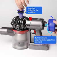 Vacuum Filter And Motor Cover Kit  For Dyson V7 V8  Cordless Vacuum Cleaners Pre Filters Post Filter Motor Back Cover