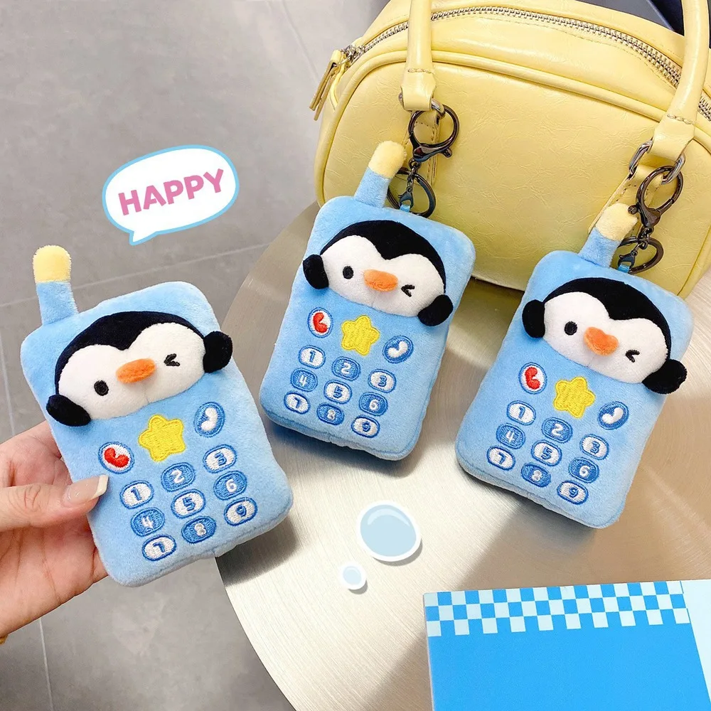 

Stuffed Animal Earphones Pingu Plush Keychain Cartoon Cute Phone Pingu Doll Pendant Soft Funny Stuffed Penguin Toy