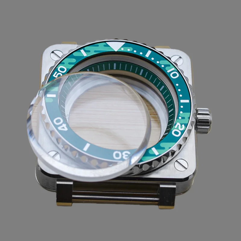 

Silver Square Case NH35 Case Suitable For NH35 NH36 4R 6R 7S26 Movements SKX007 For Replacing The Case Of The Pilot's Cock
