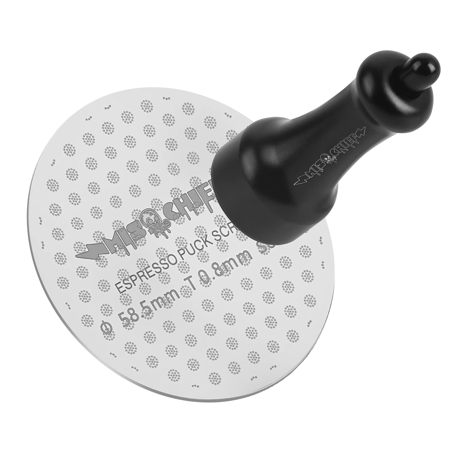 Mischief Workshop N52 magnet tool and Coffee Puck Screen | 58.5/53.5/51mm Stainless Steel Filter, Uniform Extraction Tool