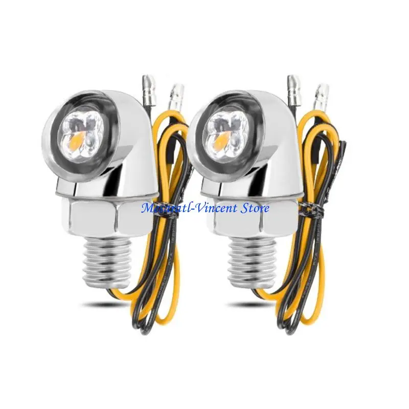 A70F Two-Tone Retro Motorbike Indicators Small Size Aluminum Acrylic Material General Application