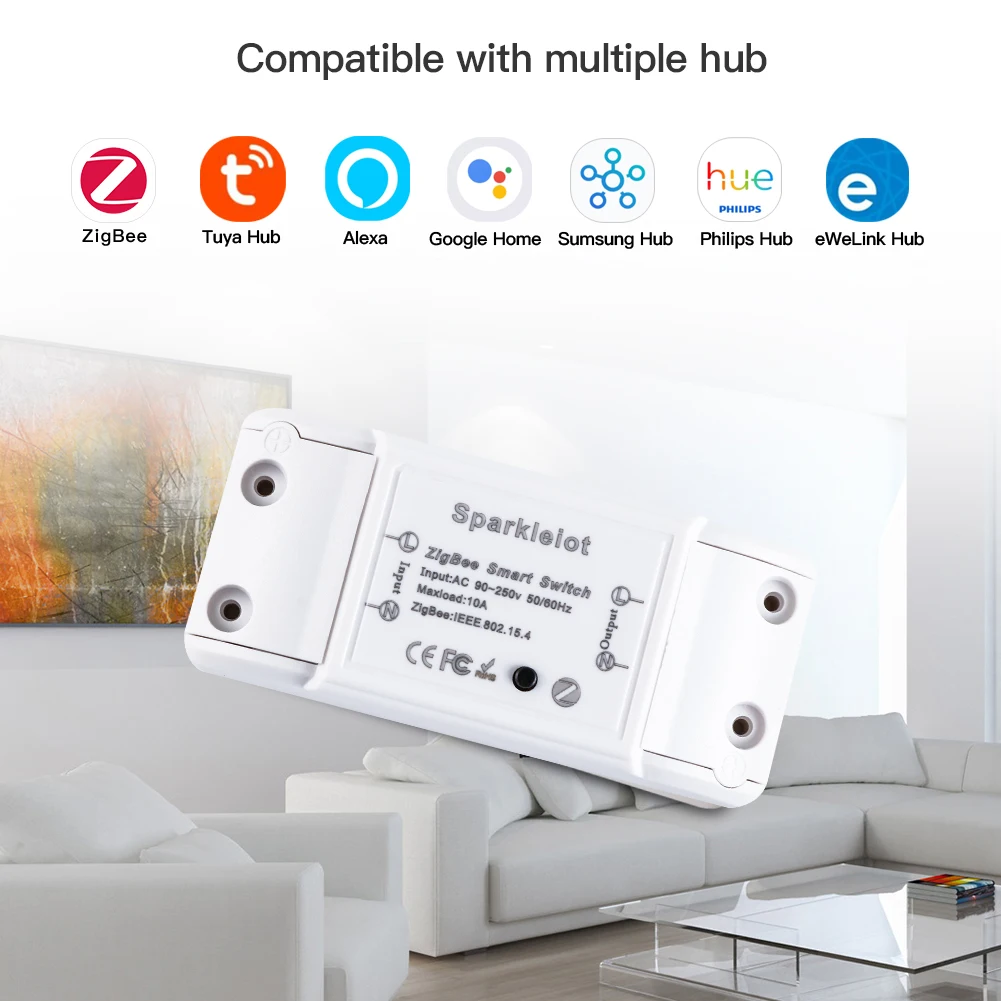 ZigBee TuYa Smart Switch Universal Breaker Timer Wireless Remote Control Standard ZigBee3.0 Work With Alexa Google Home Alice