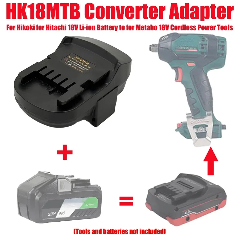 

HAKSINKY HK18MTB Battery Adapter Converter for Hikoki for Hitachi 18V Li-ion Battery Convert To Fit for Metabo 18V Cordless Tool