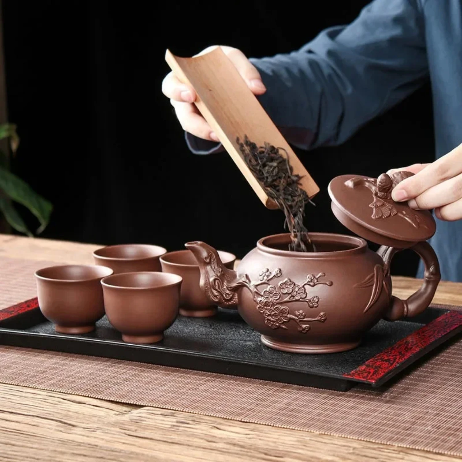 Yixing Zisha Teko Keramik Kapa - Bamboo Whisk Chasen ulasan dan harga