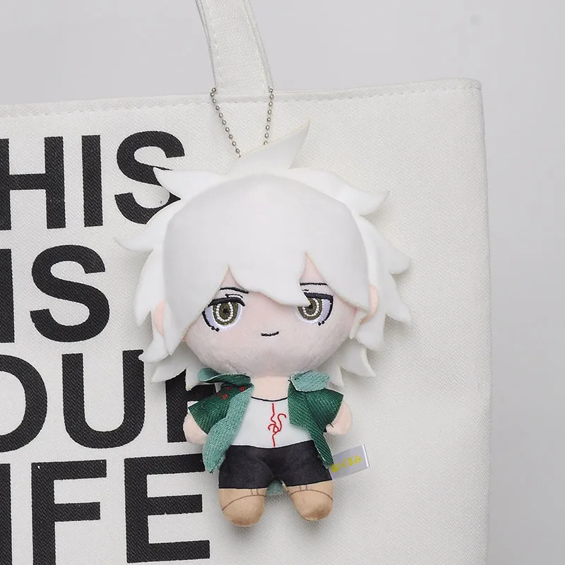 13cm danganronpa v3 Plüsch puppen Dangan Ronpa Oma Kokichi Stofftiere Komaeda Nagito Schnee glöckchen Ohm Anime Tasche Anhänger Schlüssel bund