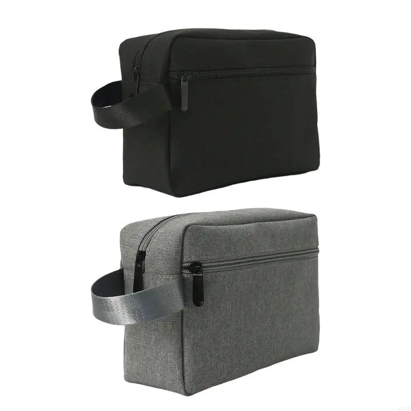 Spacious Travel Cosmetic Pouches Polyester Makeup Bags Portable Beauty Bag Handbag For Skincare And Makeup Essential