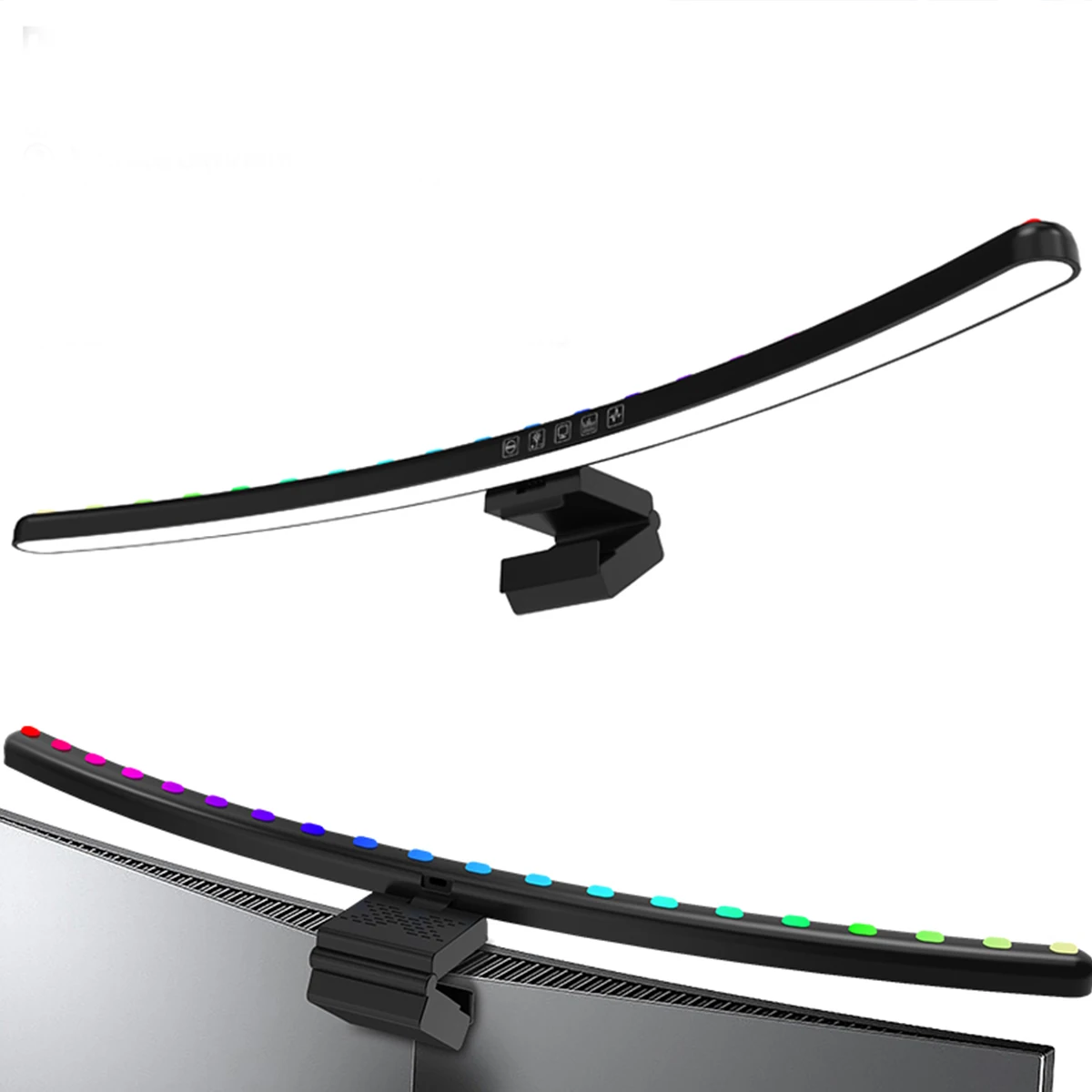 

TB-301SGS6 Curved/Straight Monitor Light Bar RGB Sound Reactive Ambient Lighting USB Powered Adjustable Color Temperature Bright