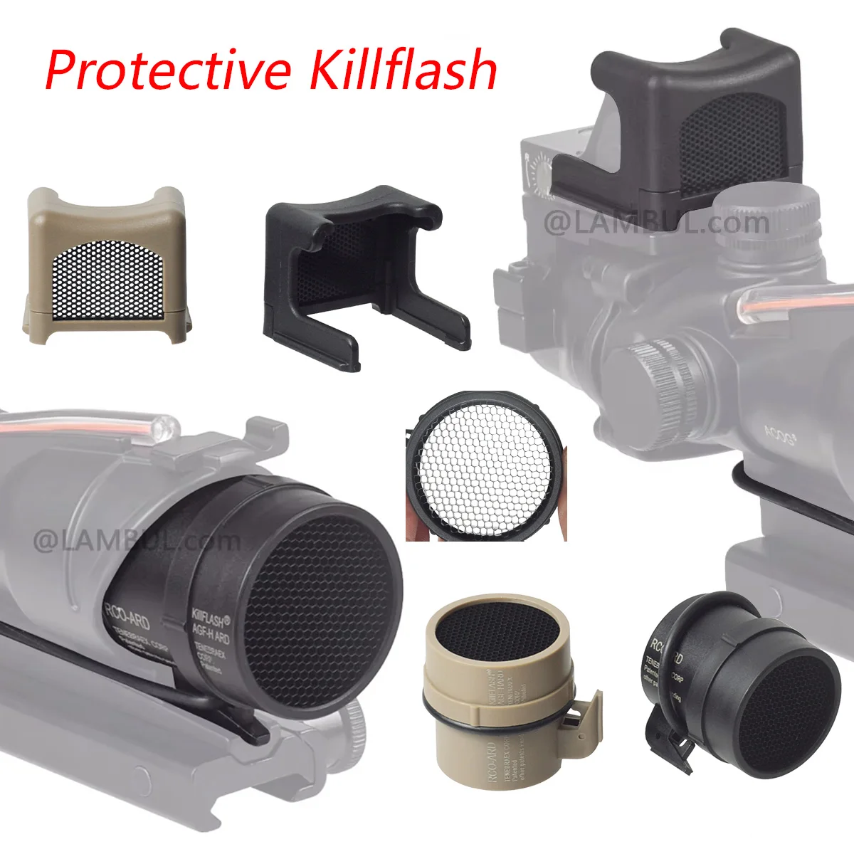 

Killflash RMR Red Dot Sight Scope Protective Lens Honeycomb Reflective Optical Accessories Pistol Rifle Vision Plastic Material