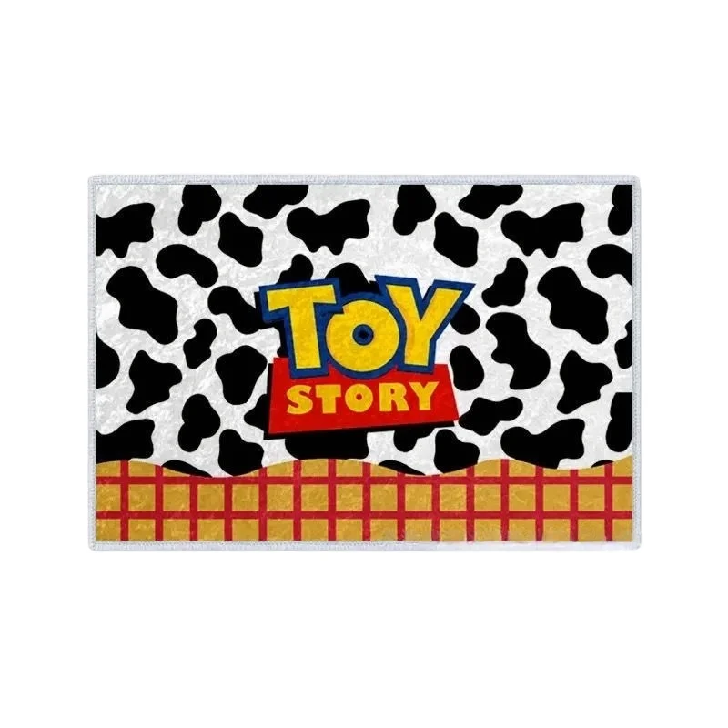 Cute Toy Story Character Print Chenille Doormat 50*80cm Fluffy Soft Anti Slip Water Absorbent Bathroom Rug For Children Room