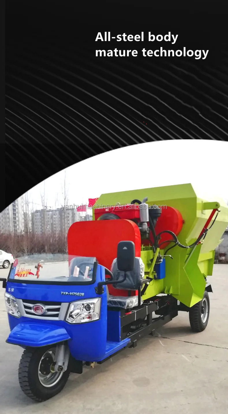 Factory made New type feed truck for farm Mobile feeding truck Farm silage feeder