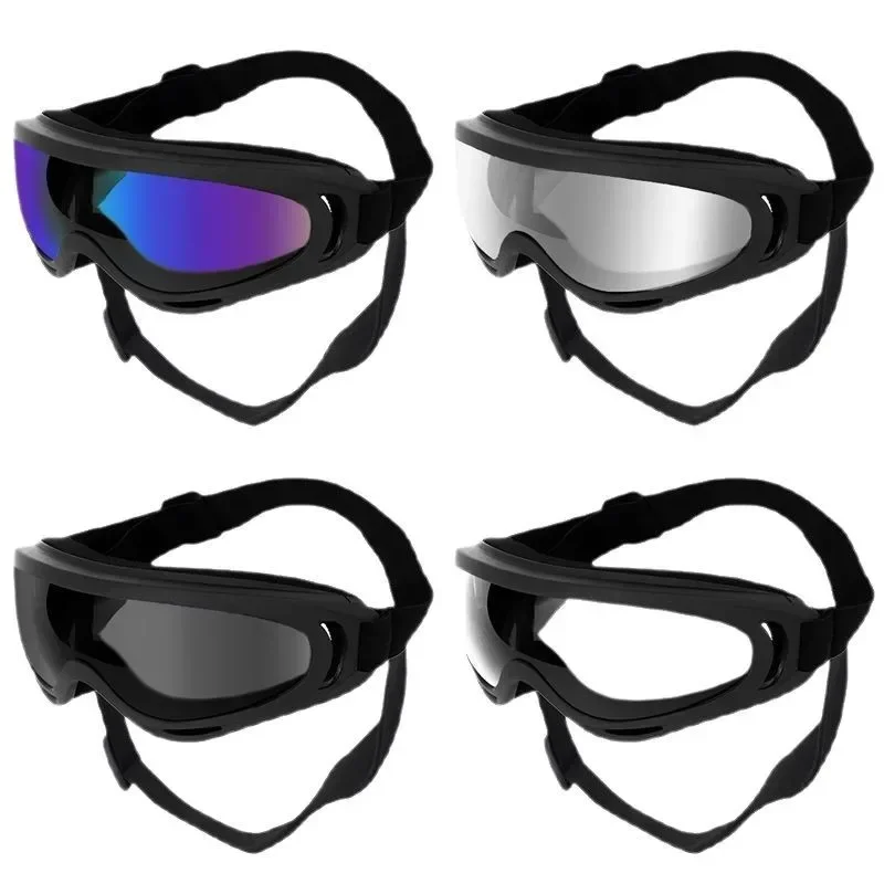 NONE Haustierbrille, verstellbar, UV-Schutz, winddicht, Sonnenbrille für Hunde, Outdoor, Wandern, Laufen, Strand, alle Rassen, Augenschutz, Schwarz 3