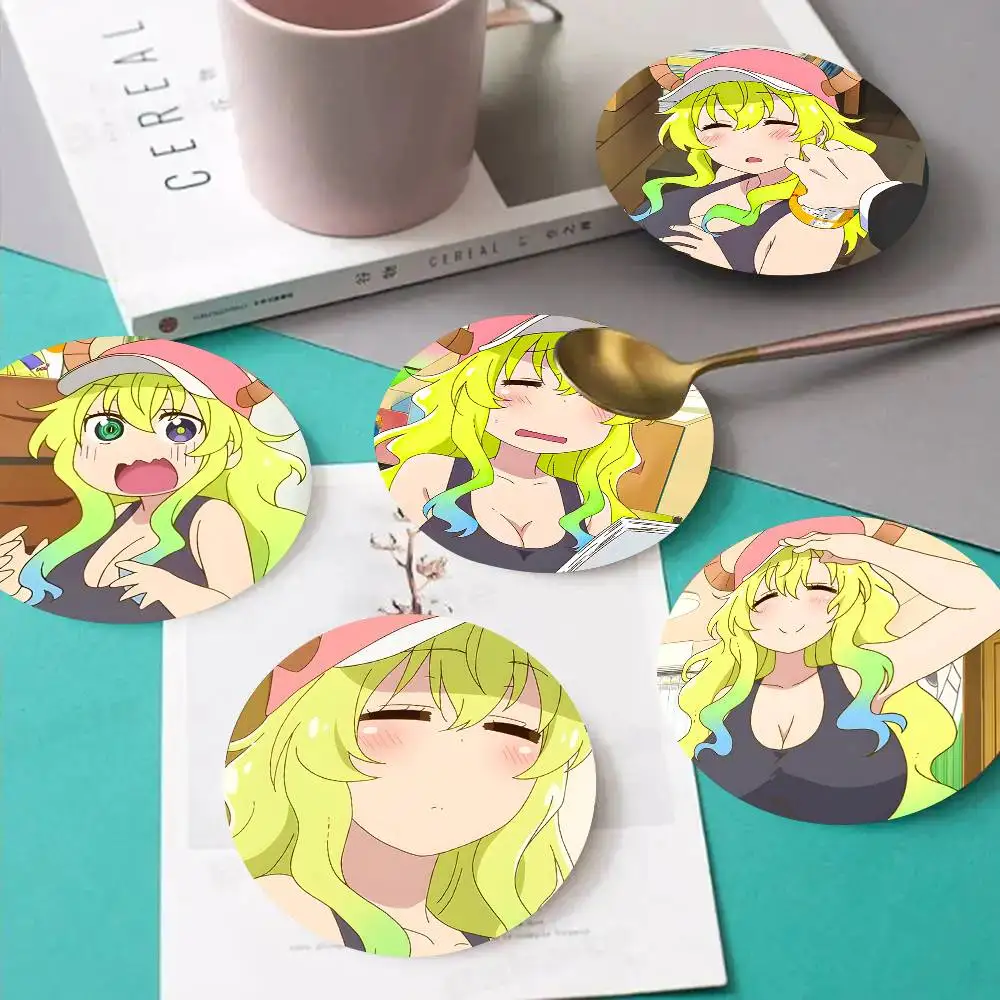 1pc Quetzalcoatl Anime characters Wooden Coaster Colour Printing Cup Mat Home Desk Decoration Gifts