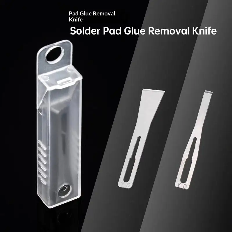 10Pcs Glue Removal Blade Kit Multipurpose Phone Repair Tool Sharp IC Chip IC Pad Clean Blade for Various Electronic Repair Works