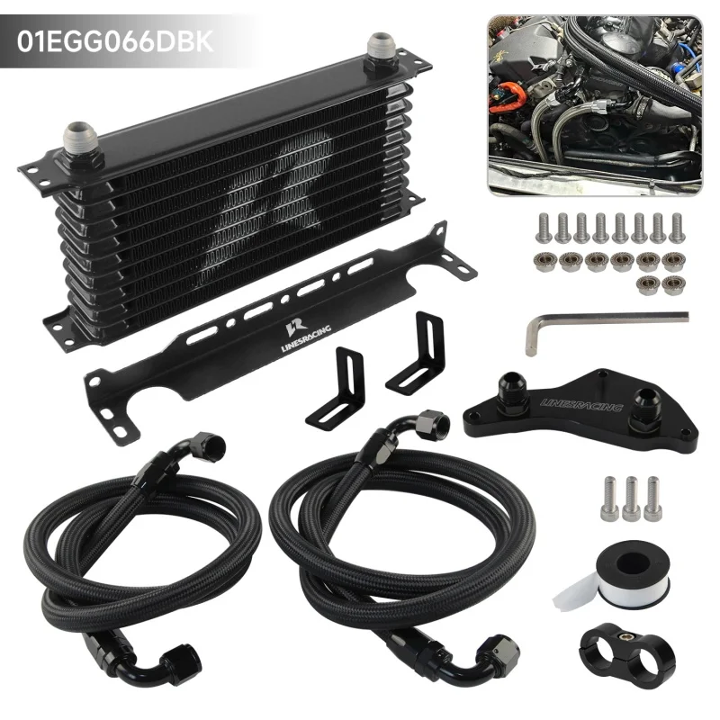 

Blue/Black AN10 10 Rows Upgrade Oil Cooler Kit Thermostat Adapter For N54/N55 135i 08-13 335xi 535i 740i E89 Z4 3.0L Aluminum