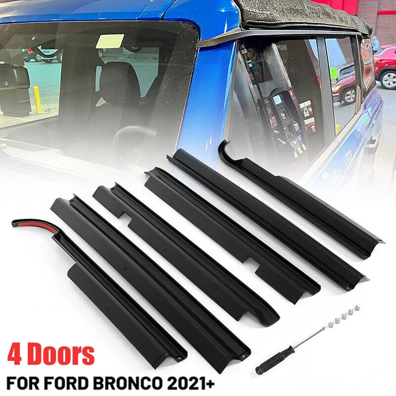 

6pcs/set Black Car Window Visor Rain Guard for Ford Bronco 2021+ (Only for 4 Doors)