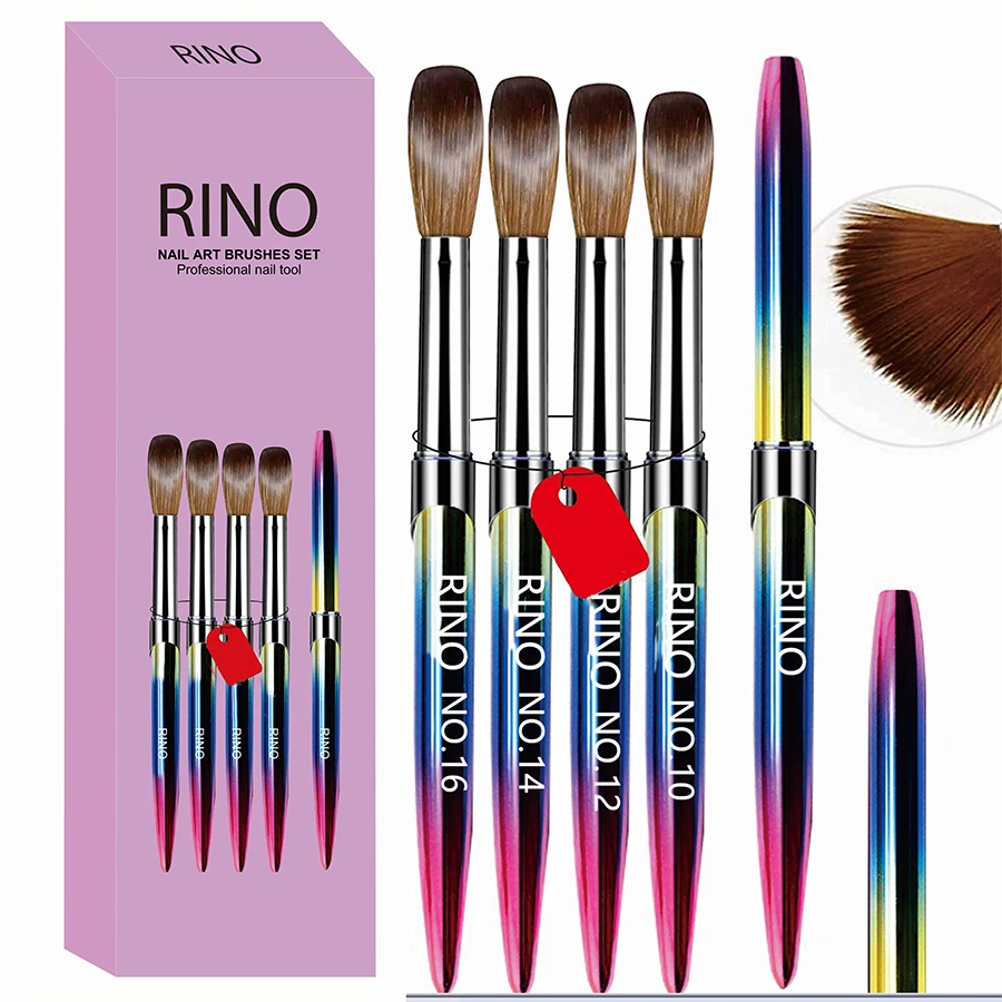 

Кисть для акриловых ногтей, размеры 10/12/14/16, доступна в 4 размерах, для акриловой пудры, наращивания ногтей, 3D-дизайна, маникюра, салонов красоты