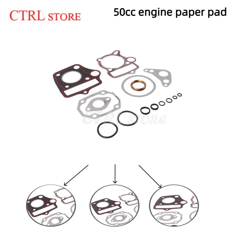 Zongshen-Focused 50cc Horizontal Engine Gasket Set – New Release with Cylinder & Piston Gaskets Lifan Kayo Dirt Pit Bikes